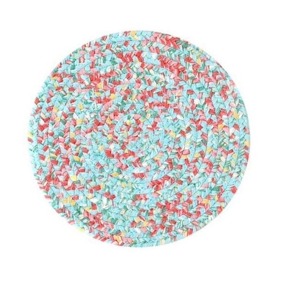 The Pioneer Woman Vintage Floral Reversible Round Braided Placemat Set of 2 - Picture 1 of 4